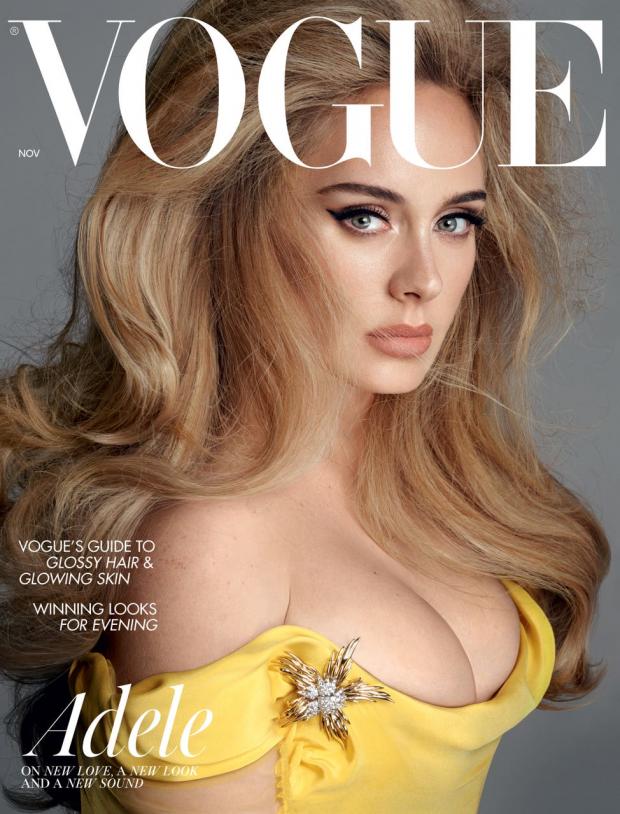 Glasgow Times: Adele on the cover of British Vogue (British Vogue: Steven Messell).