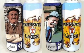 Still Game Stars Including Jack And Victor Appear On New Cans Of Tennent Lager.