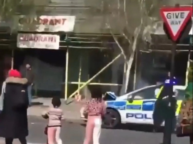 The Stunned Spectators Were Only A Few Meters Away From The Collision.