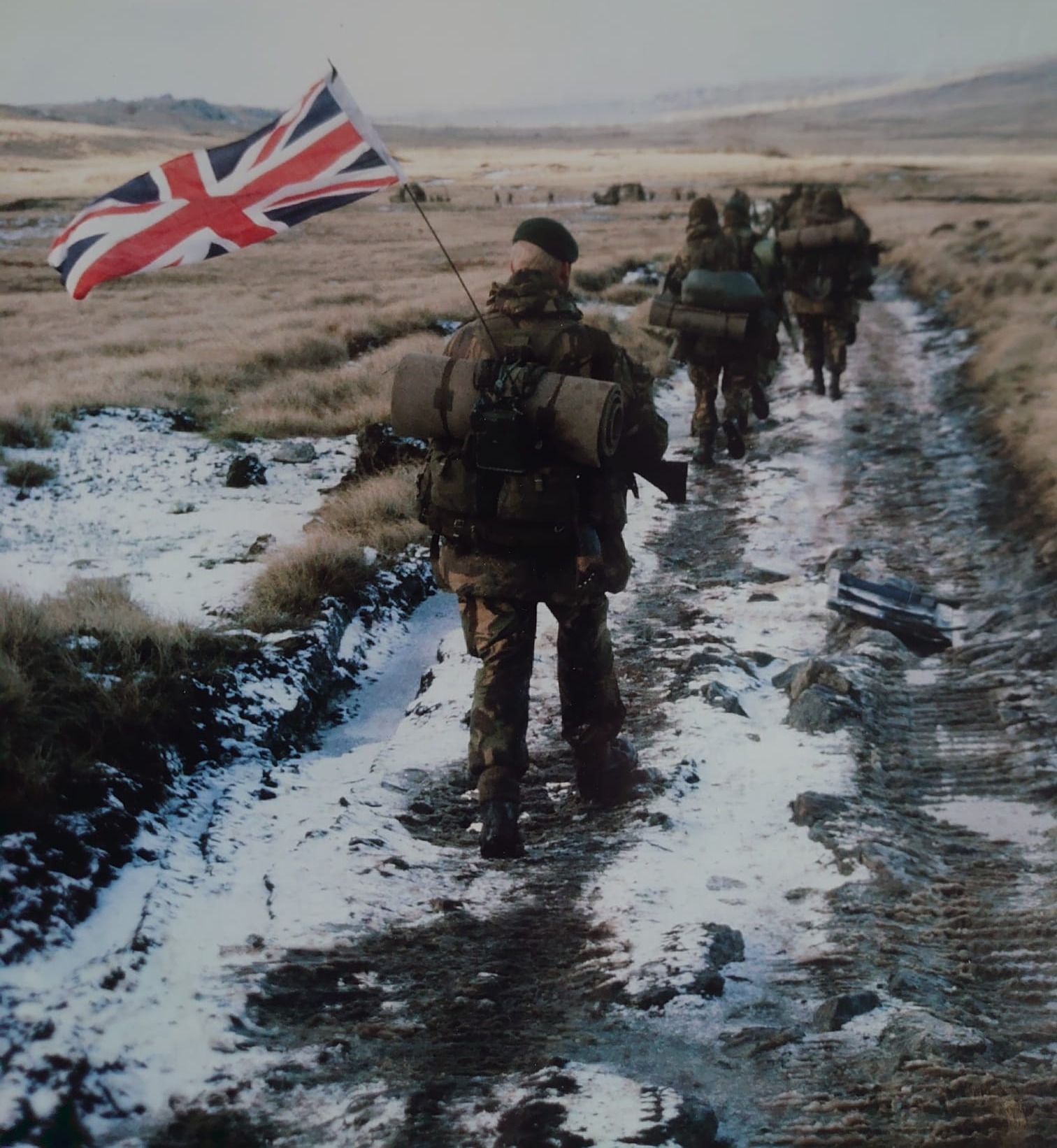 1982: Six Marines Were Seen Walking Through The Falklands On The Day Of The Argentine Surrender.