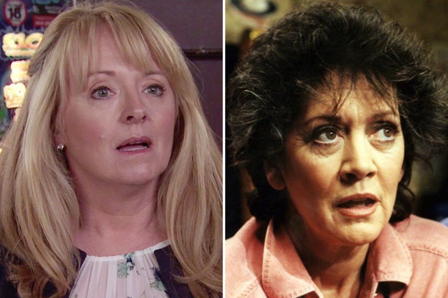 Legends Corrie Sally Ann Matthews And Amanda Barry Are Linked
