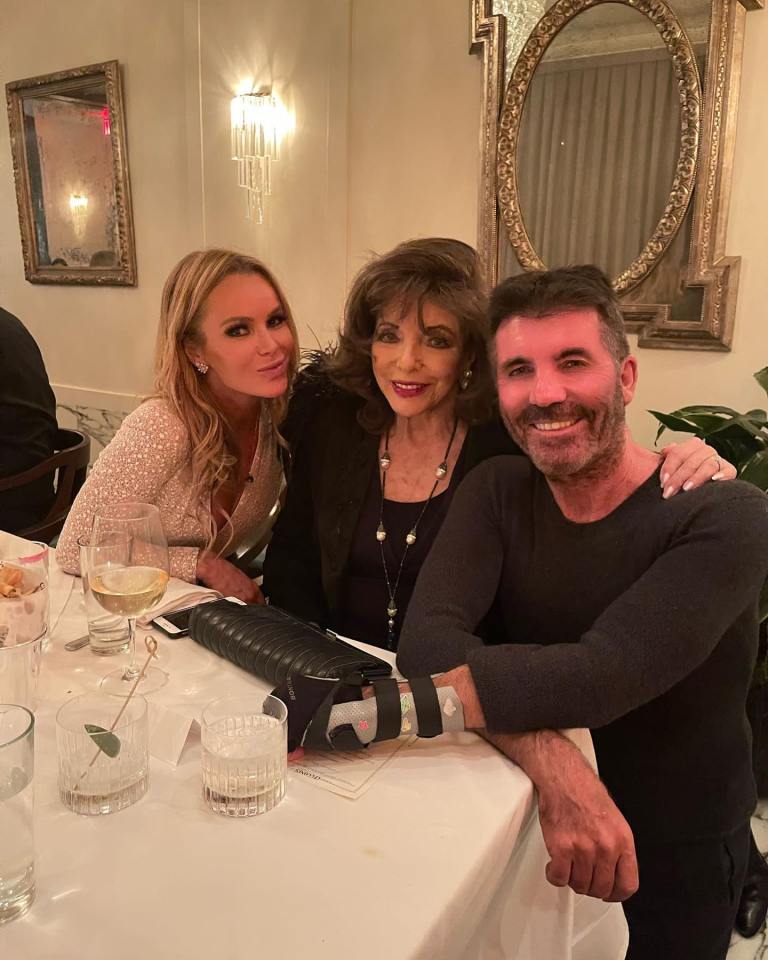 Amanda Holden, Joan Collins And Simon Cowell Smiled In London.