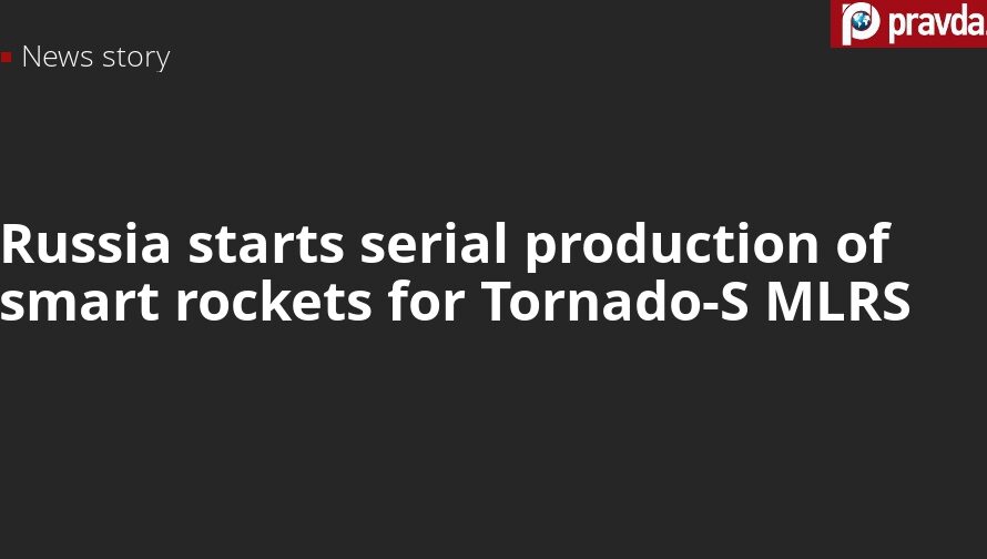 Russia’s Tornado-SMLRS will be equipped with newly upgraded smart rockets